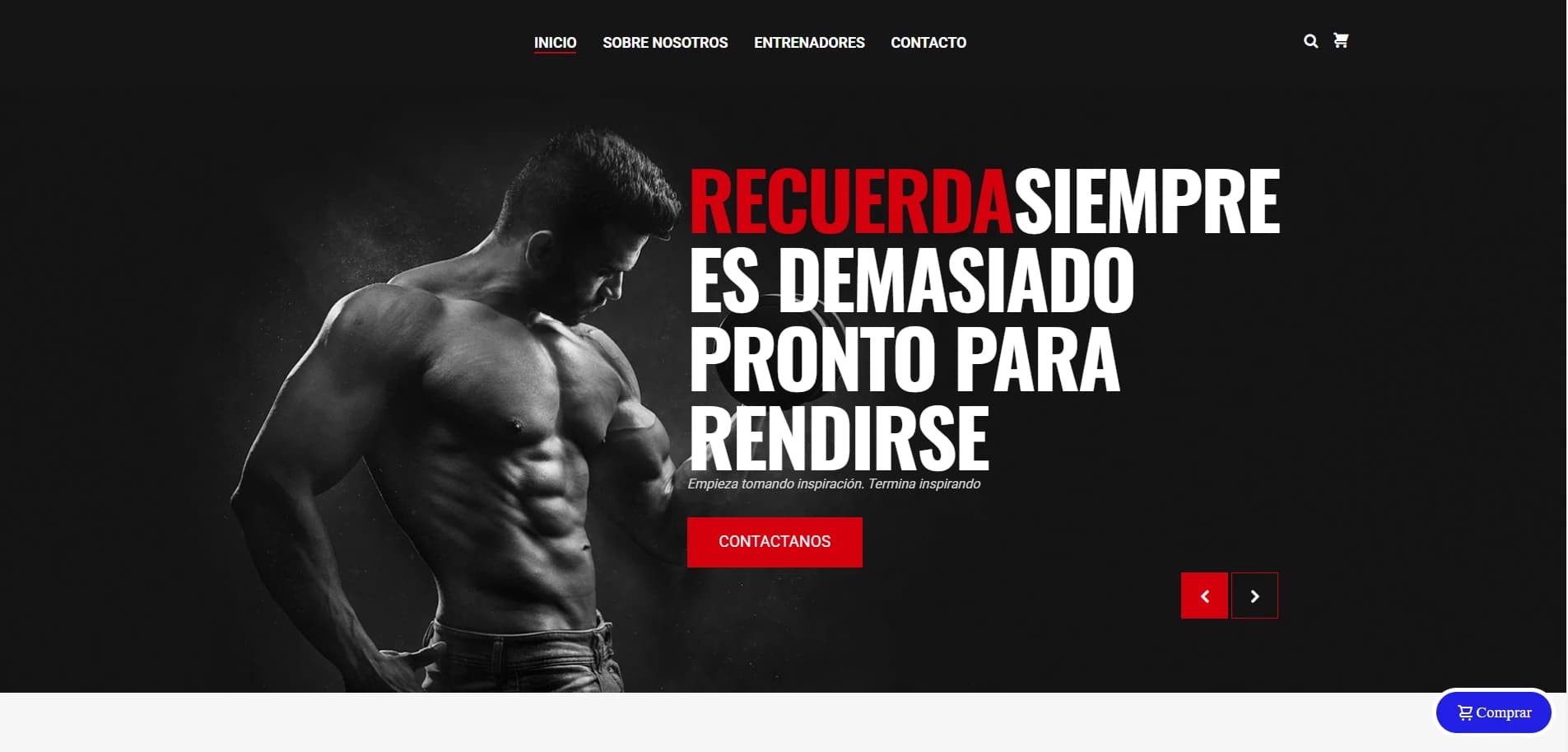 Página web Entrenador